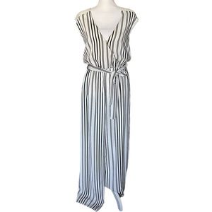 Black and white stripe Jumpsuit romper